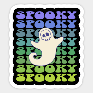 Spooky Ghost Cute Halloween Design Sticker